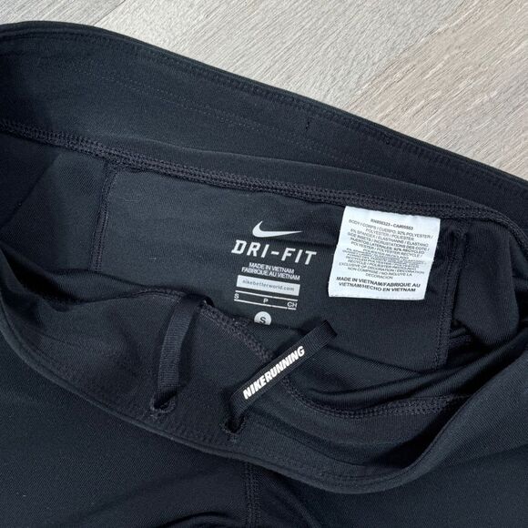 Nike Dri Fit Filament Running Capri Crop Leggings Black Small 519841-010 - Picture 5 of 11